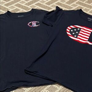 Champion Navy Red and White  Graphic T-Shirts Set of 2 Size Small